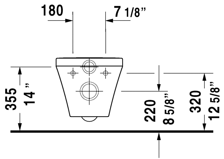 Toilet wall-mounted, 253709