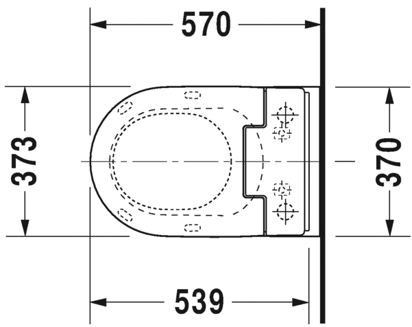 Toilet wall mounted for SensoWash®, 252859