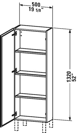 Semi-tall cabinet, LC1169 L/R