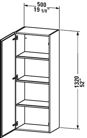 Semi-tall cabinet, LC1179 L/R