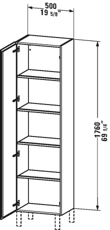 Tall cabinet, LC1181 L/R
