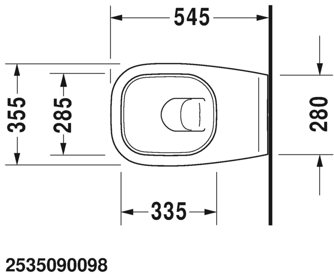 Toilet wall mounted, 253509