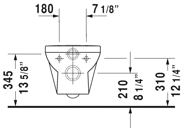 Toilet wall-mounted Duravit Rimless®, 256209