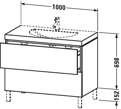 Lavabo pour meuble c-bonded avec meuble sous lavabo à poser, LC6911 O