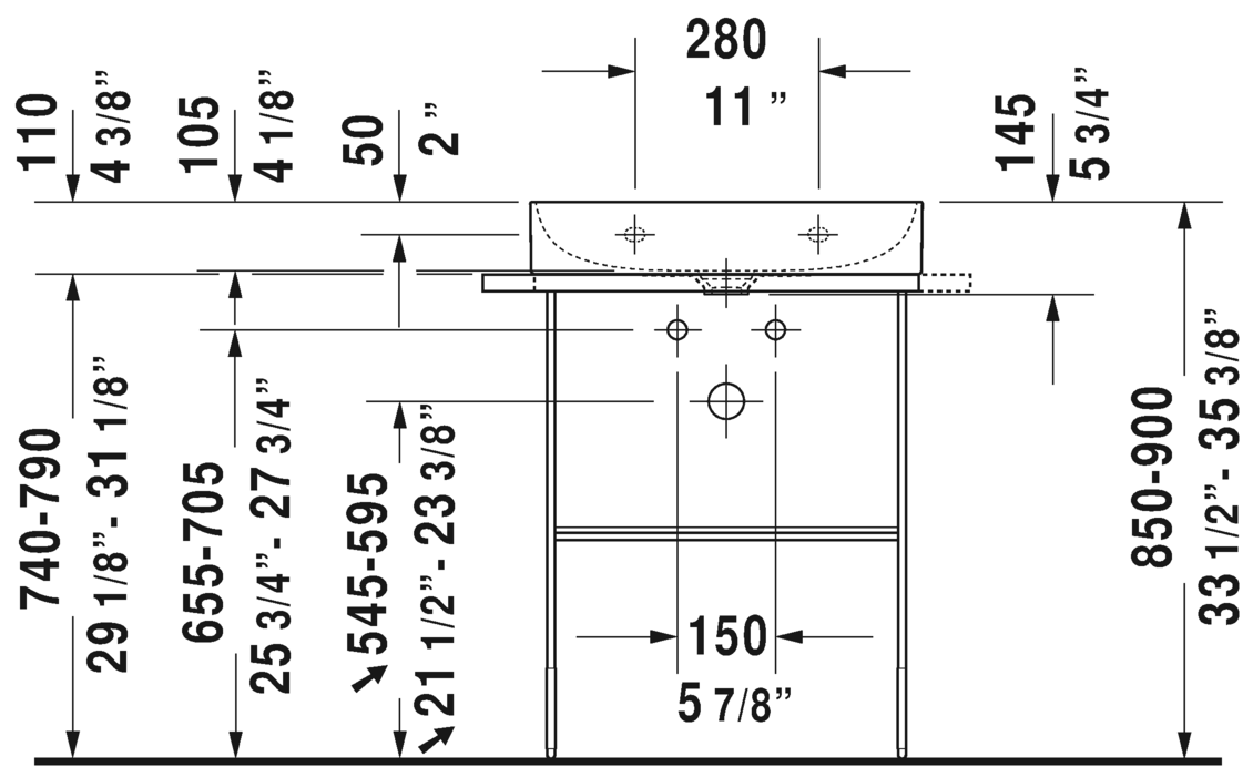 Metal console floorstanding **, 003101