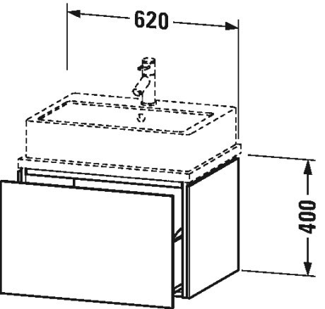 Mueble bajo lavabo para encimera Compact, LC5800