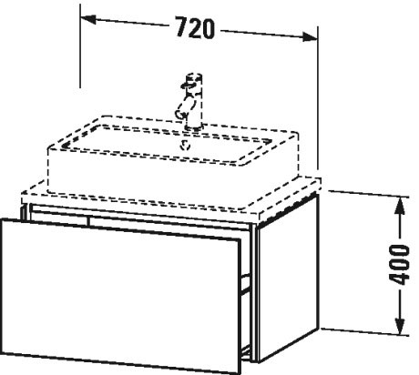 Mueble bajo lavabo para encimera Compact, LC5801