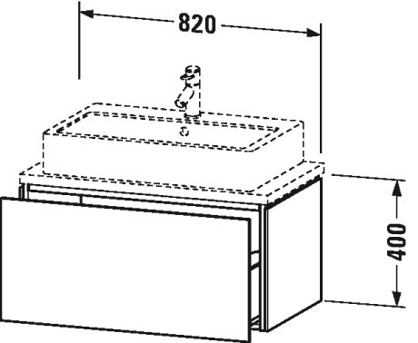 Mueble bajo lavabo para encimera Compact, LC5802