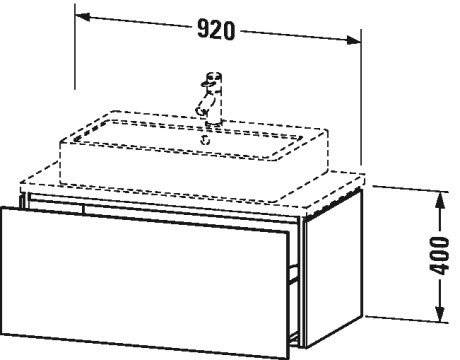 Mueble bajo lavabo para encimera Compact, LC5803