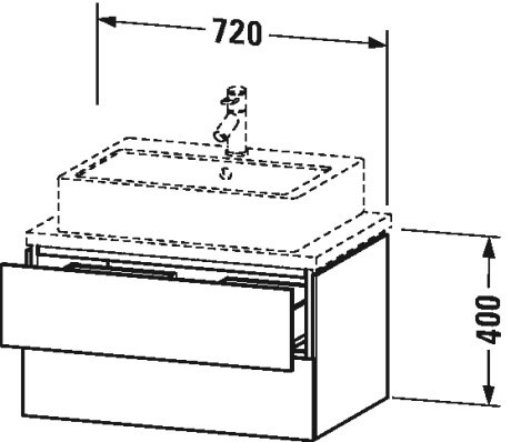 Mueble bajo lavabo para encimera Compact, LC5806