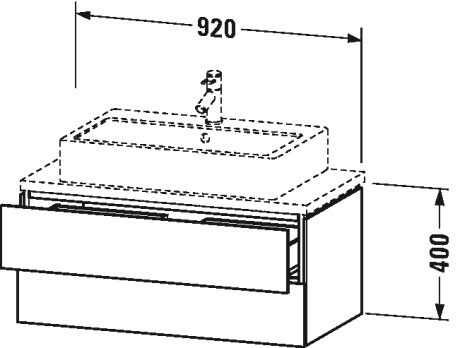 Mueble bajo lavabo para encimera Compact, LC5808