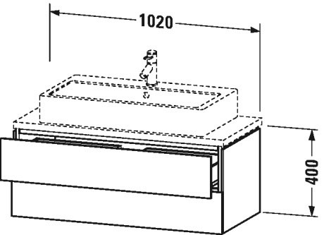 Mueble bajo lavabo para encimera Compact, LC5809