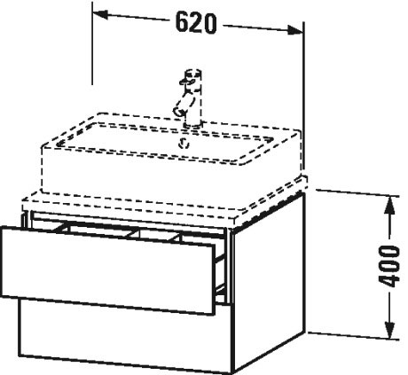Waschtischunterbau für Konsole, LC5815