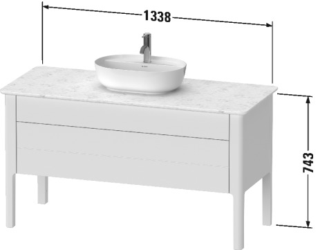 Mueble bajo lavabo a suelo para encimera, LU9566