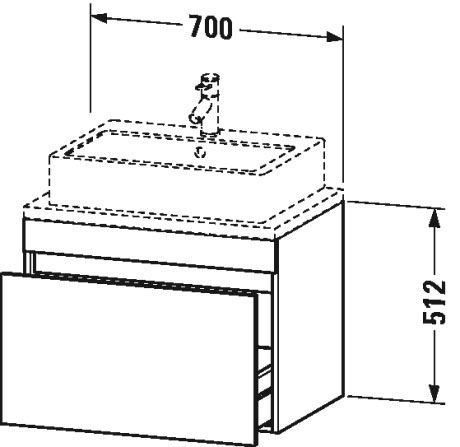 Mueble bajo lavabo para encimera Compact, DS5301