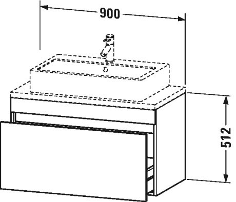 Mueble bajo lavabo para encimera Compact, DS5303