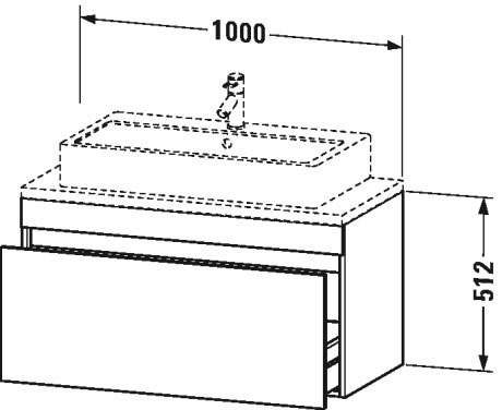 Mueble bajo lavabo para encimera Compact, DS5304