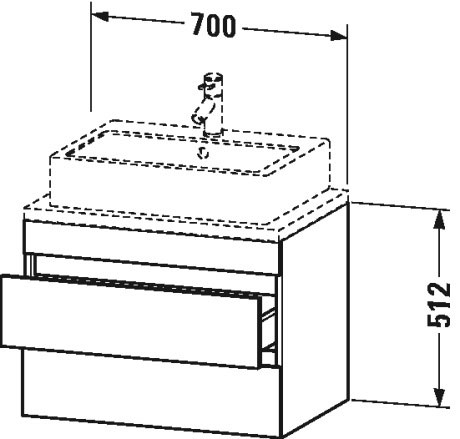 Mueble bajo lavabo para encimera Compact, DS5306