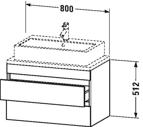Mueble bajo lavabo para encimera Compact, DS5307