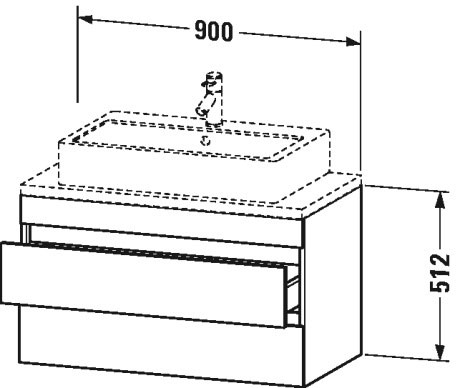 Mueble bajo lavabo para encimera Compact, DS5308