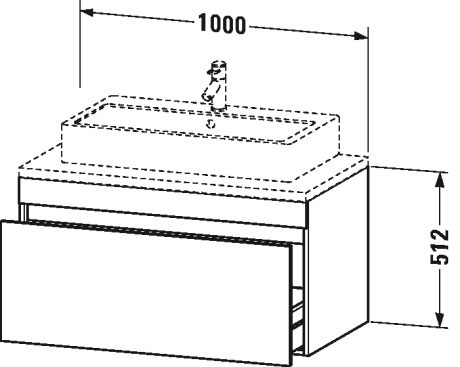 Mueble bajo lavabo para encimera, DS5314