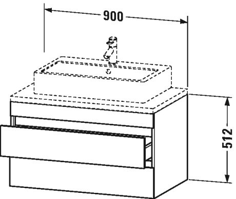 Mueble bajo lavabo para encimera, DS5318
