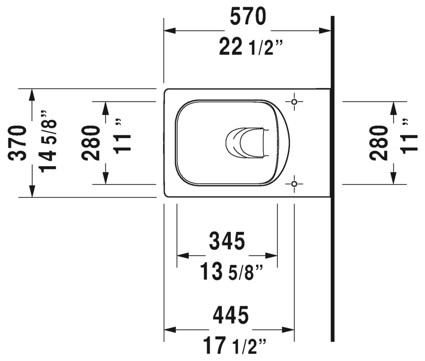 Toilet wall-mounted Duravit Rimless®, 252509