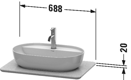 Plan de toilette quartz, LU9465