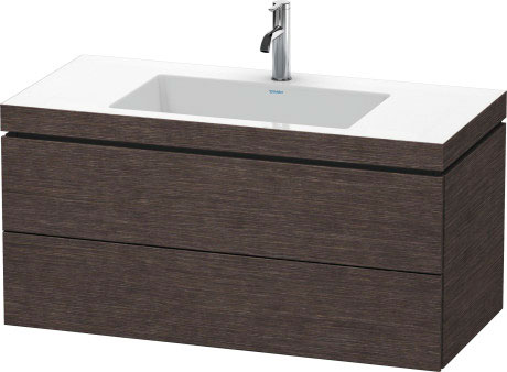 Furniture washbasin c-bonded with vanity wall-mounted, LC6928O7272 furniture washbasin Vero Air included