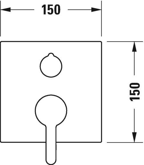 Einhebel-Wannenmischer Unterputz, C15210011