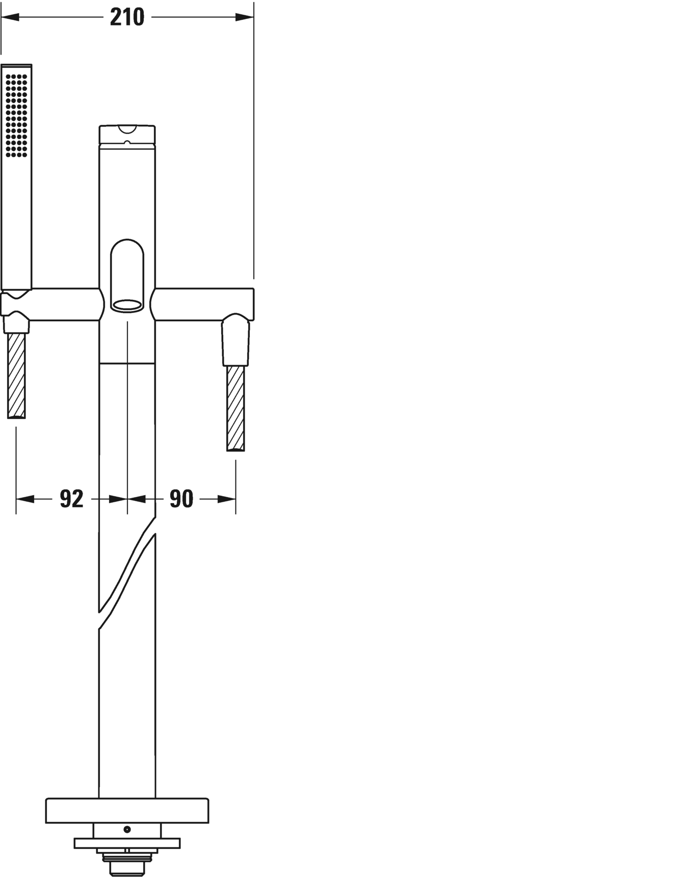 Miscelatore monocomando vasca a pavimento, C15250000