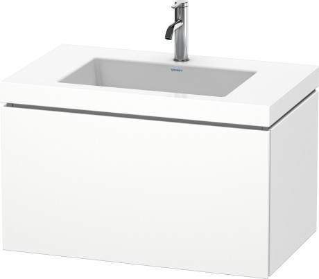 Furniture washbasin c-bonded with vanity wall mounted, LC6917O1818 furniture washbasin Vero Air included