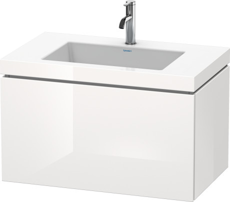 Furniture washbasin c-bonded with vanity wall mounted, LC6917O2222 furniture washbasin Vero Air included