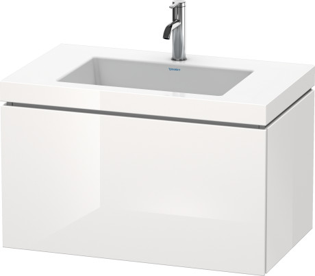 Furniture washbasin c-bonded with vanity wall mounted, LC6917O8585 furniture washbasin Vero Air included