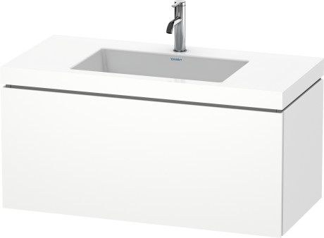 Furniture washbasin c-bonded with vanity wall mounted, LC6918O1818 furniture washbasin Vero Air included