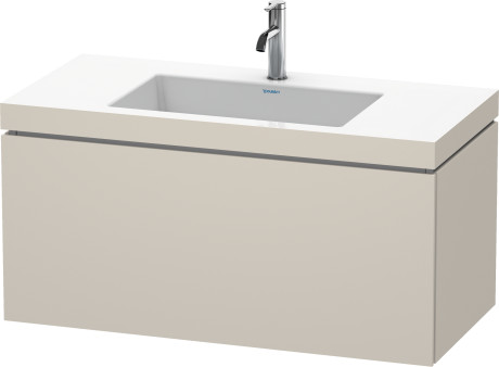 Furniture washbasin c-bonded with vanity wall mounted, LC6918O9191 furniture washbasin Vero Air included
