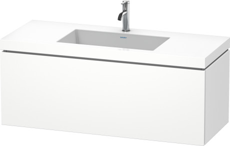 Furniture washbasin c-bonded with vanity wall mounted, LC6919O1818 furniture washbasin Vero Air included
