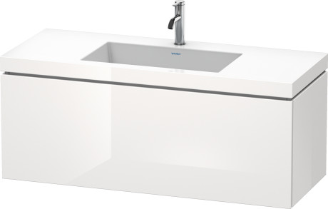 Furniture washbasin c-bonded with vanity wall mounted, LC6919O8585 furniture washbasin Vero Air included
