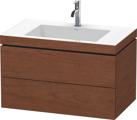 Furniture washbasin c-bonded with vanity wall-mounted, LC6927O1313 furniture washbasin Vero Air included