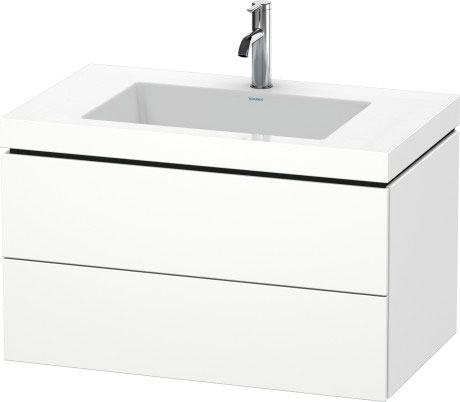 Furniture washbasin c-bonded with vanity wall-mounted, LC6927O1818 furniture washbasin Vero Air included
