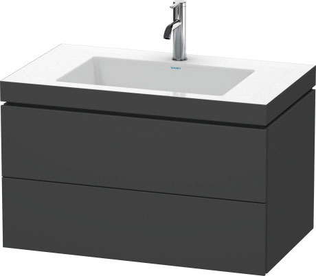 Furniture washbasin c-bonded with vanity wall-mounted, LC6927O4949 furniture washbasin Vero Air included