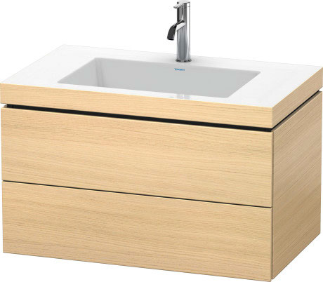 Furniture washbasin c-bonded with vanity wall-mounted, LC6927O7171 furniture washbasin Vero Air included