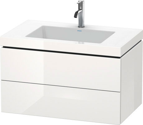 Furniture washbasin c-bonded with vanity wall-mounted, LC6927O8585 furniture washbasin Vero Air included