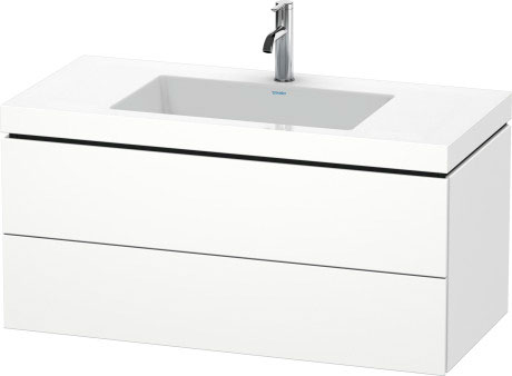 Furniture washbasin c-bonded with vanity wall-mounted, LC6928O1818 furniture washbasin Vero Air included