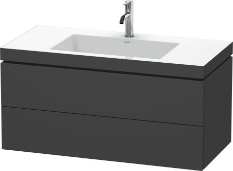 Furniture washbasin c-bonded with vanity wall-mounted, LC6928O4949 furniture washbasin Vero Air included