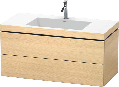 Furniture washbasin c-bonded with vanity wall-mounted, LC6928O7171 furniture washbasin Vero Air included