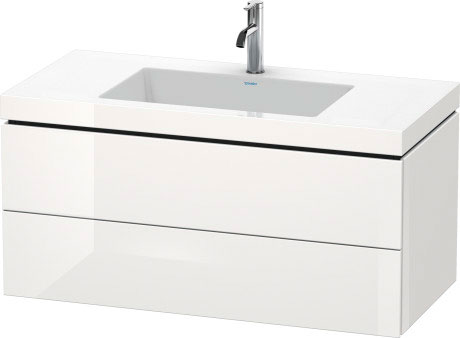 Furniture washbasin c-bonded with vanity wall-mounted, LC6928O8585 furniture washbasin Vero Air included