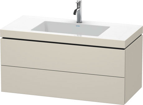 Furniture washbasin c-bonded with vanity wall mounted, LC6928O9191 furniture washbasin Vero Air included