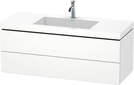 Furniture washbasin c-bonded with vanity wall-mounted, LC6929O1818 furniture washbasin Vero Air included