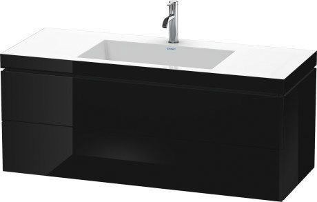 Furniture washbasin c-bonded with vanity wall-mounted, LC6929O4040 furniture washbasin Vero Air included